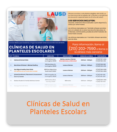 Clinicas de Salud en Planteles Escolars - button