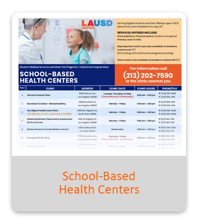 School-based Health Centers - button