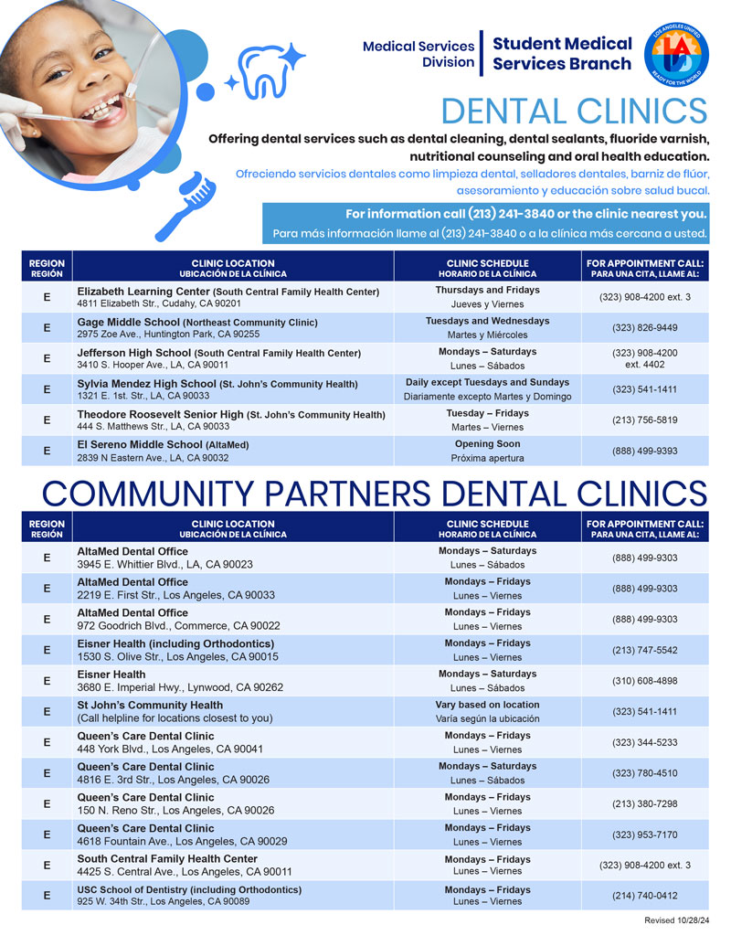 Dental Clinics - Flyer East