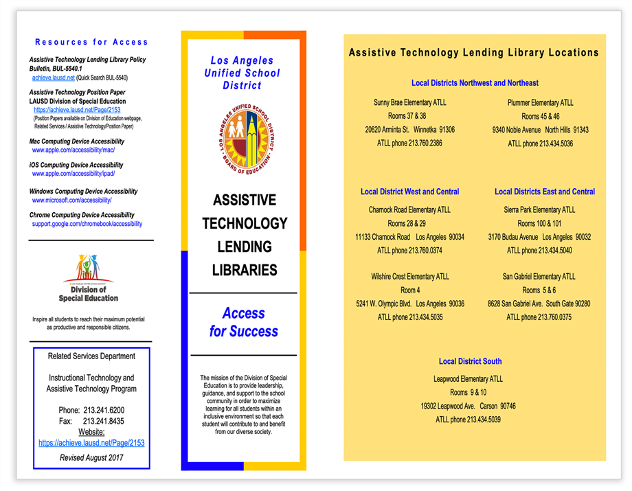 Assistive Technology brochure image