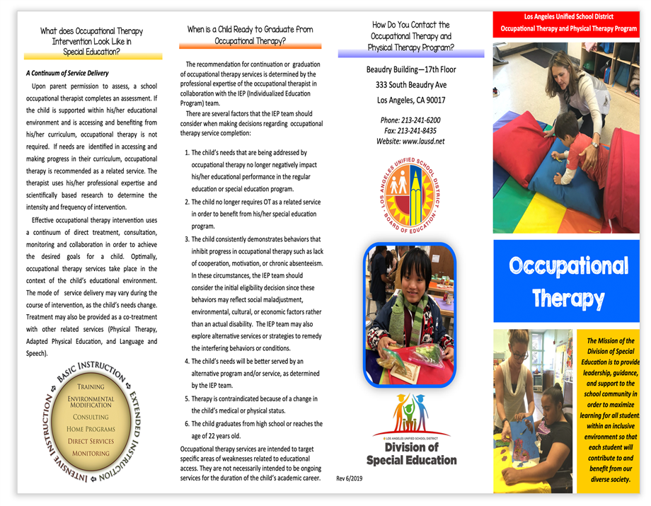 Occupational Therapy brochure image