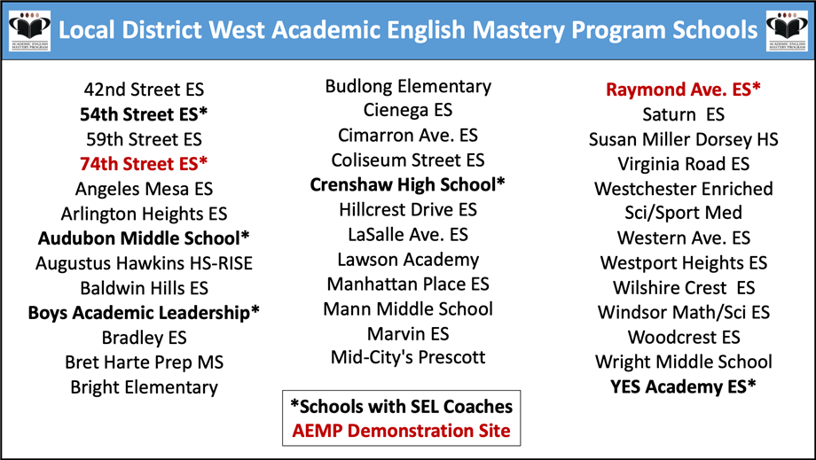 LD West AEMP Schools