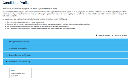 candidate profile