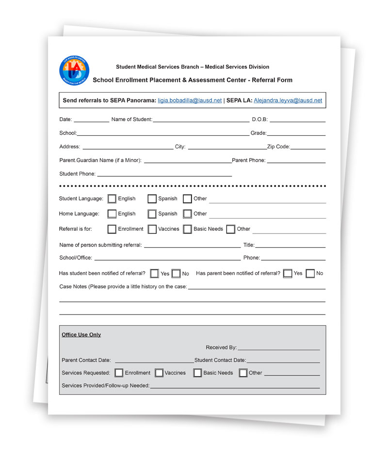 SEPA Referral Form