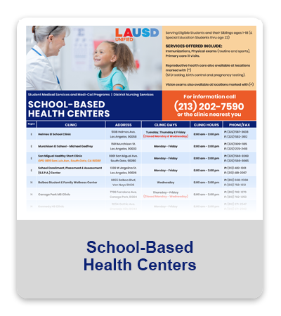 School-based Health Centers - Handout English